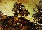 Adolphe Monticelli Rocky Landscape painting